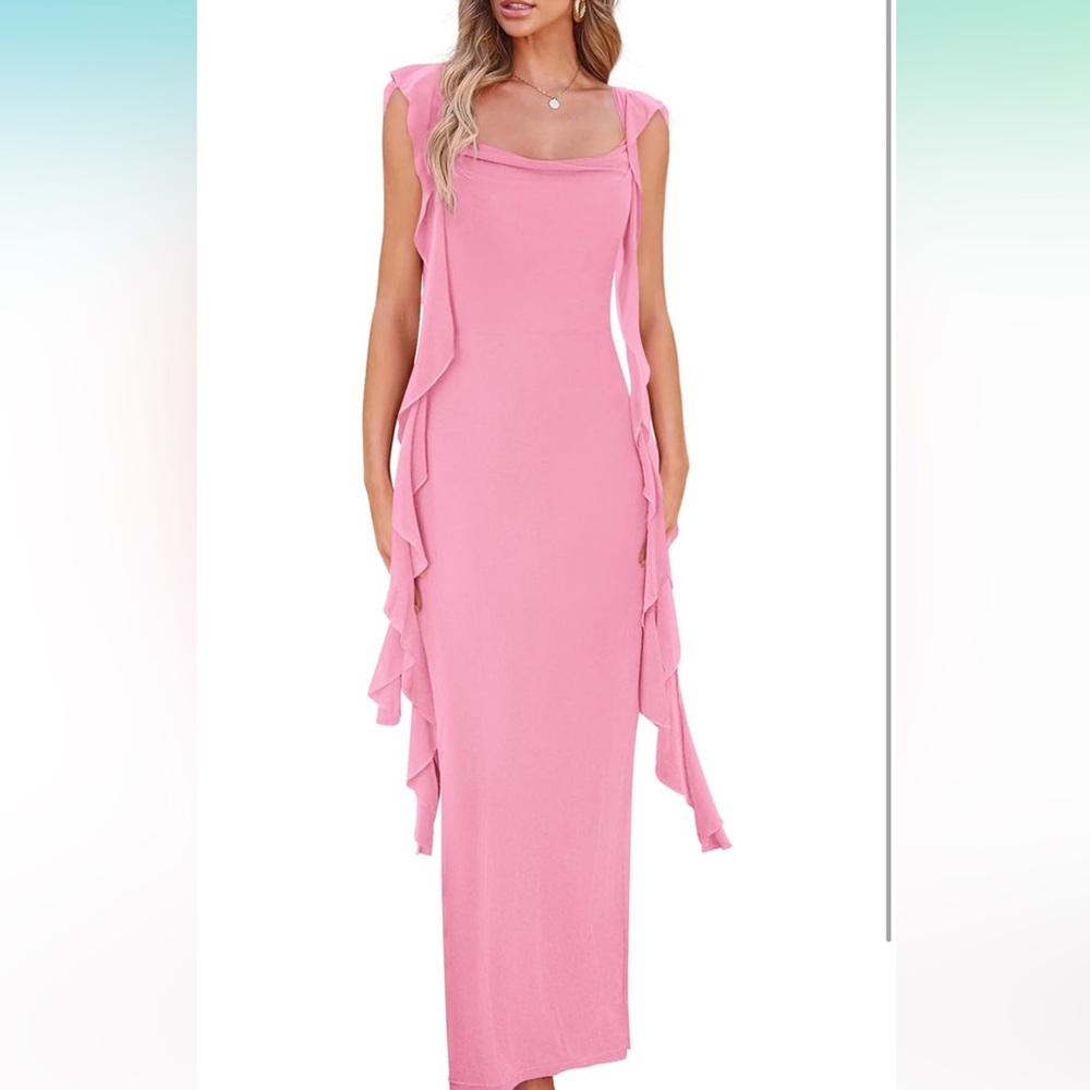 Pink maxi dress